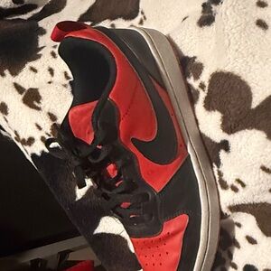 Nike Red and Black Athletic Shoes